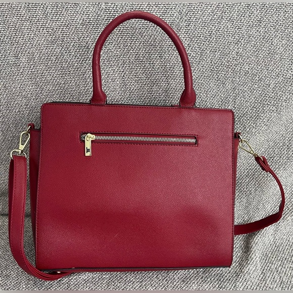 London Fog Red Satchel Bag - Picture 10 of 16